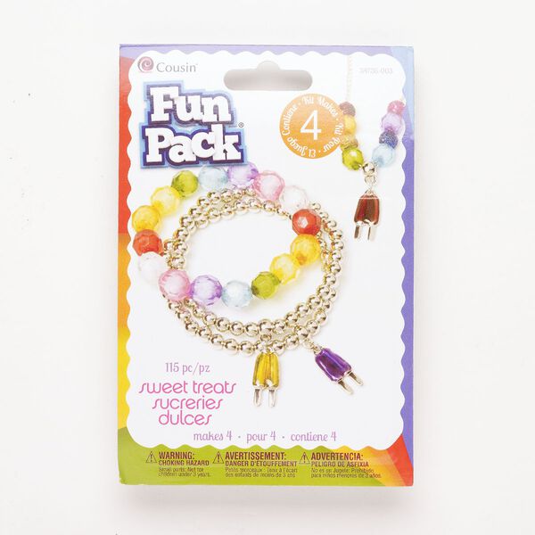 Acrylic / brass / steel 1pkg115, necklace / bracelet kit assortment popsicle mixed colors / silver-finished image number 0