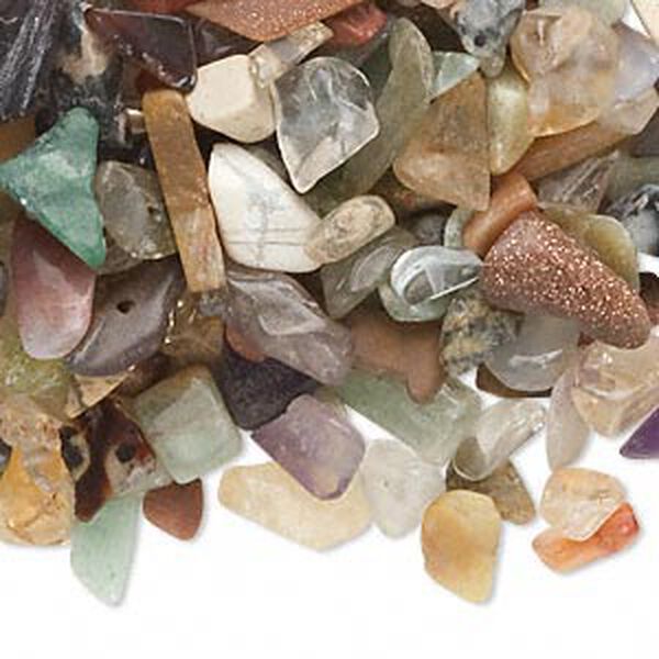 Multi-gemstone 1pkg1, undrilled inlay chip 50g mix mini image number 0
