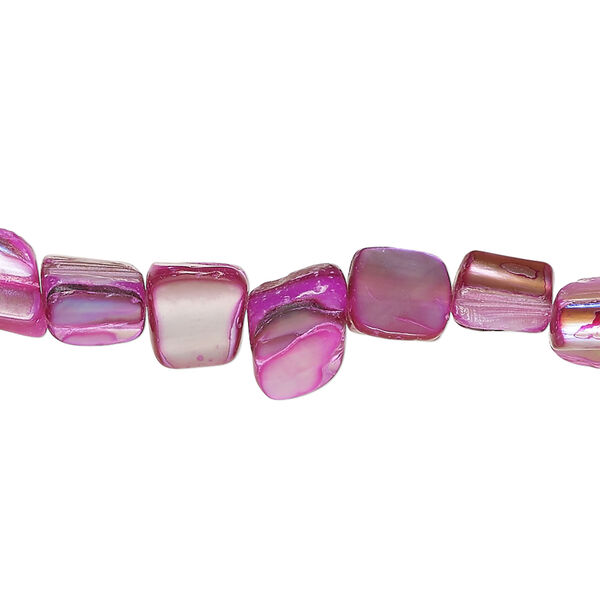 Mother-of-pearl shell 1pkg1, triangle tube bead 15 inch mulberry 5x5mm-9x8mm image number 0
