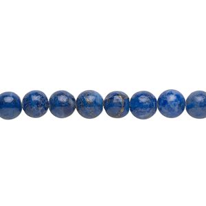 Denim lapis 1pkg1, round bead natural 15.5-16 inch 6mm