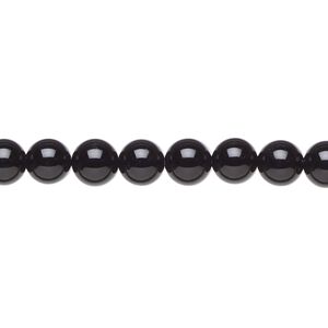 Black onyx 1pkg1, round bead 15.5-16 inch 6mm