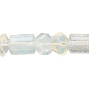 Bead, pineapple "quartz" glass, small nugget. Sold per 15" to 16" strand.