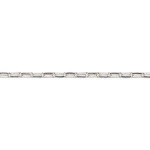 Chain 1pkg1 silver-plated paperclip, 2.3mm, brass 5 foot unfinished