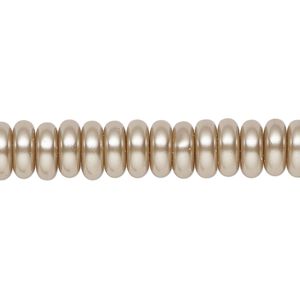 Pearl 1pk platinum, Celestial Crystal® 8x3mm rondelle 15.5-16 inch