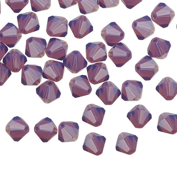 Bead 24pk amethyst opal, Preciosa Czech crystal 6mm bicone image number 0