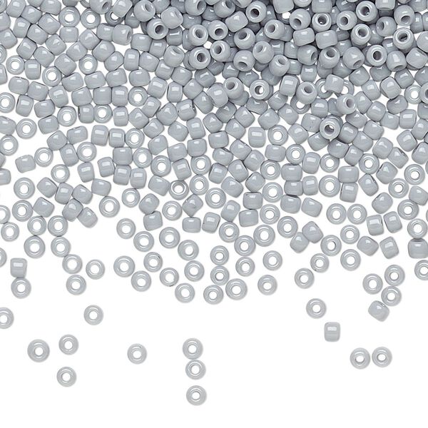 Seed bead, TOHO BEADS®, glass, pkg/250g, #11 round, opaque grey (TR-11-53). image number 0