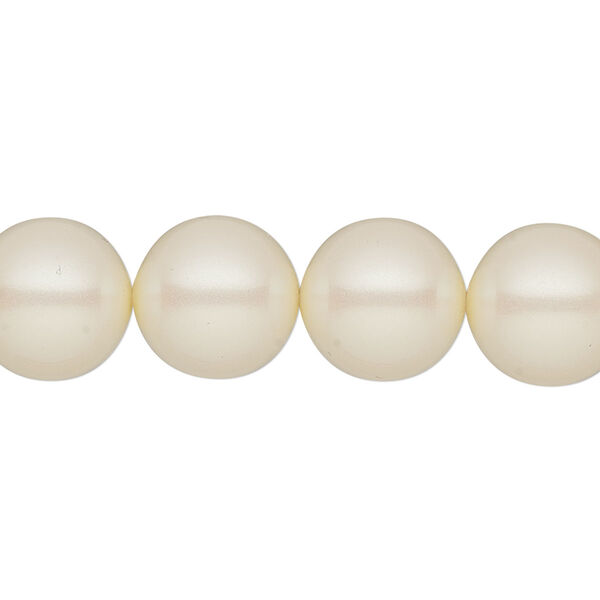 Pearl 10pk pearlescent cream, Preciosa Czech crystal 12mm round image number 0