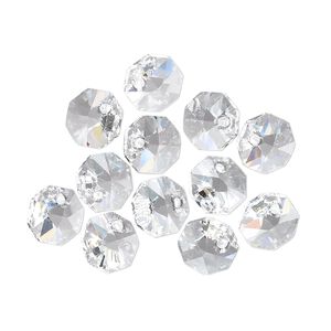 Drop 12pk crystal, Crystal Passions® 8mm pendant octagon 6401