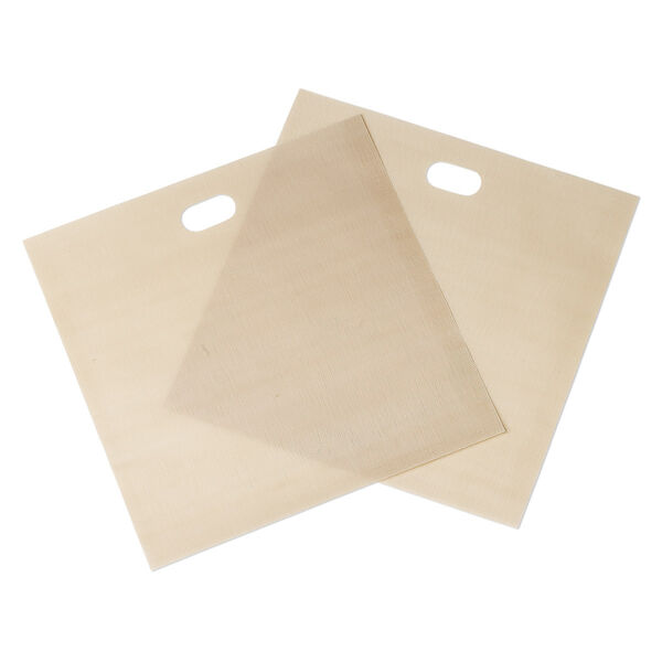 Microwave-safe bags, ComposiMold®, plastic, brown and black, 6-1/2 x 6-1/4 inch rectangle. Sold per pkg of 2. image number 0