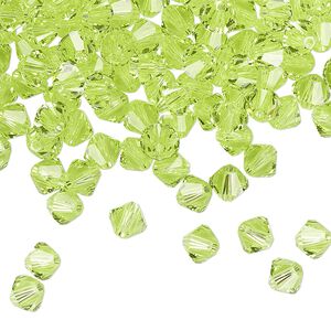 Bead 720pk citrus green, Swarovski® 5mm XILION bicone 5328