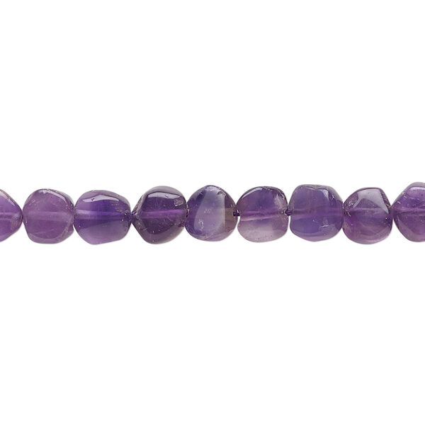 Amethyst 1pkg1, hand-cut flat round bead natural C grade, 15.5-16 inch 5-7mm image number 0