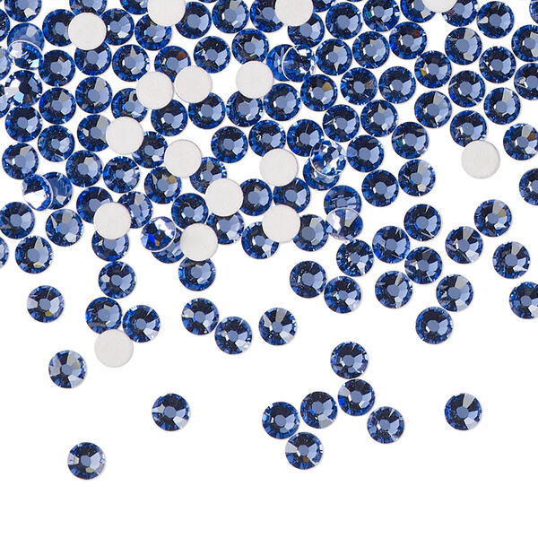 Flat back 1440pk blue violet foil back, Preciosa MAXIMA Czech crystal rhinestone 3-3.2mm chaton rose round SS12 image number 0