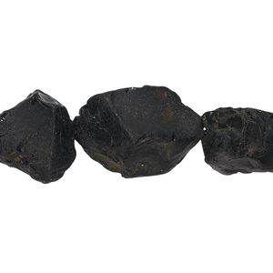 Black spinel 1pkg5, rough nugget bead natural medium