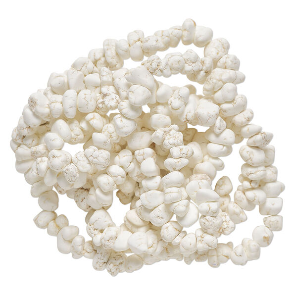 Magnesite 1pkg1, chip / pebble bead natural C grade, 32 inch small to medium / small to medium image number 0