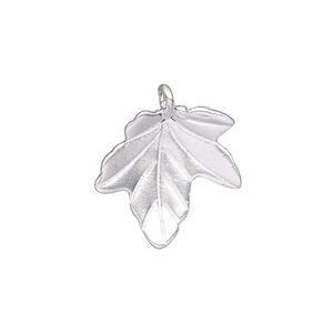 Charm, Hill Tribes, silver-plated copper, 20x19mm single-sided leaf. Sold individually.
