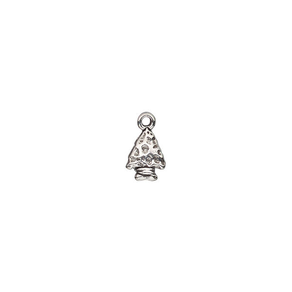 Charm, antiqued sterling silver, 8x6mm single-sided arrowhead. Sold individually. image number 0