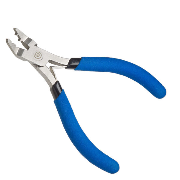 Pliers, OmTara™, double crimp, steel and rubber, 4-3/4 inches. Sold individually. image number 0