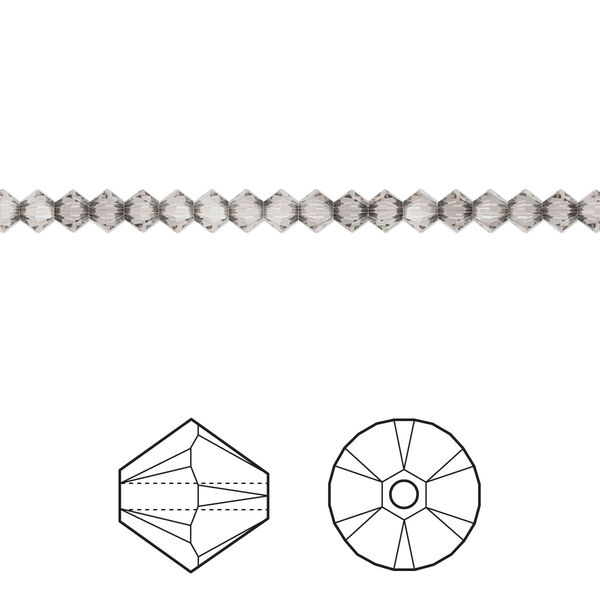 Bead 1440pk greige, Swarovski® 3mm XILION bicone 5328 image number 0