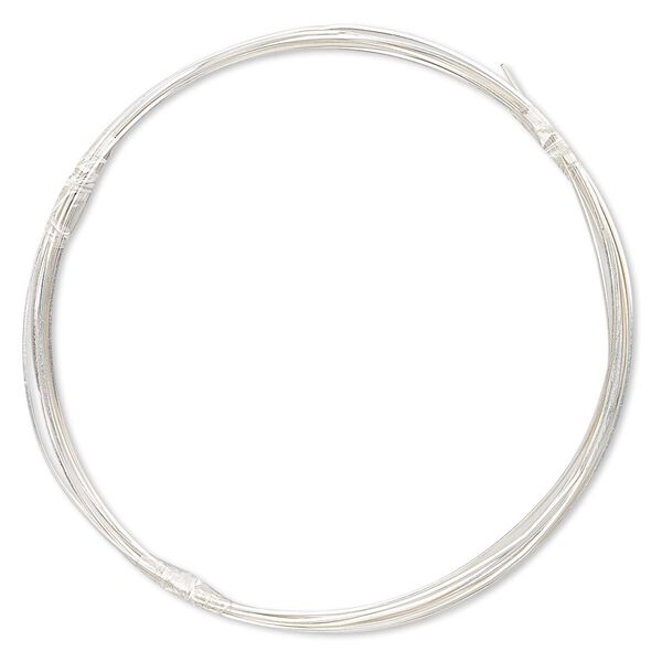 Wire, sterling silver-filled, half-hard, square, 26 gauge. Sold per 50-foot spool. image number 0