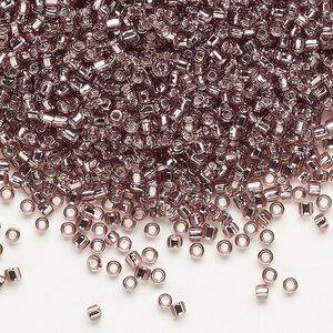 Seed bead, Dyna-Mites™, glass, pkg/1/2kg, #11 round, transparent silver-lined lilac, (70:SR 11/0 SR).