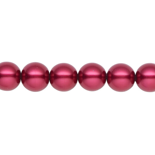 Pearl 1pk red, Celestial Crystal&reg; 8mm round 15.5-16 inch image number 0