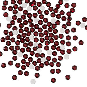 Flat back 1pkg1440 vivid Siam foil back, Preciosa MAXIMA Czech crystal rhinestone, 2.5-2.7mm chaton rose round SS9