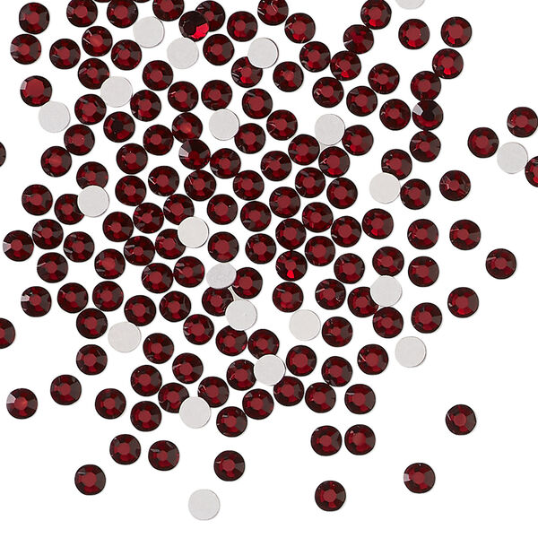 Flat back 1pkg1440 vivid Siam foil back, Preciosa MAXIMA Czech crystal rhinestone, 2.5-2.7mm chaton rose round SS9 image number 0