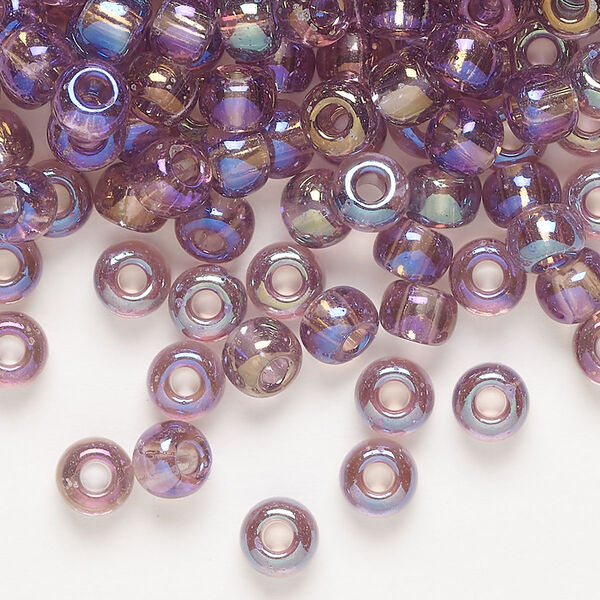 Seed bead, Preciosa Ornela, glass, translucent rainbow light amethyst, #2 rocaille. Sold per 50-gram pkg. image number 0