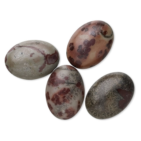 Cabochon, Crazy Horse™ stone (coated), 18x13mm calibrated oval, B grade, Mohs hardness 3-1/2 to 4. Sold per pkg of 4. image number 0