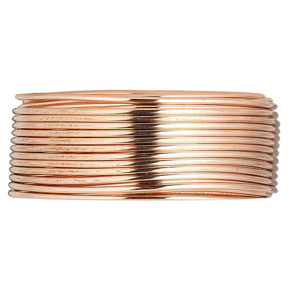 Wire, copper, half-hard, round, 18 gauge. Sold per 10-yard coil. image number 0