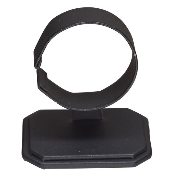 Display, watch and bracelet, leatherette, black, 2-7/8 x 2-5/8 x 2 inches. Sold individually. image number 1