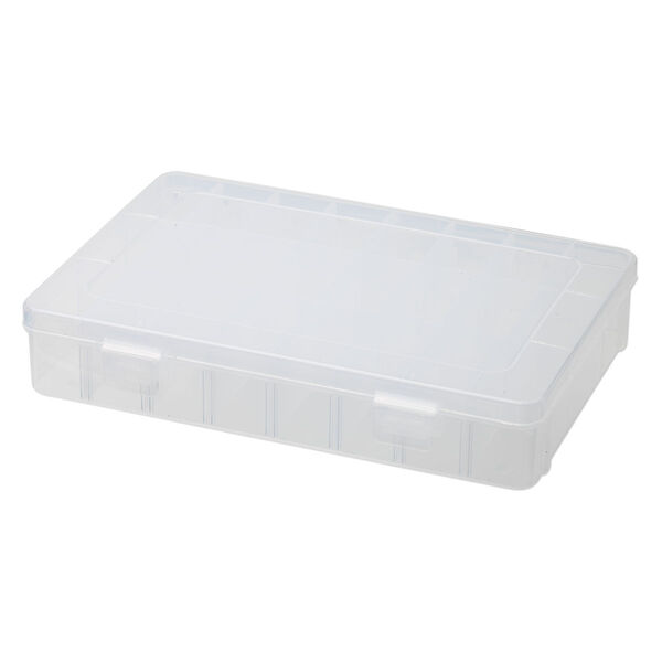 Organizer, plastic, clear, 7-3/4 x 1-1/2 x 5-1/2 inch rectangle with 24 adjustable compartments. Sold individually. image number 1