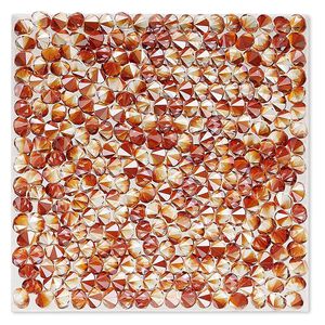 Iron-on transfer 1pk crystal red magma, Crystal Passions® 40mm square 72003