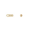 Crimp end 1pkg4 gold-plated pewter, 6x3mm tube / loop / 1.7mm inside diameter, JBB Findings image number 1