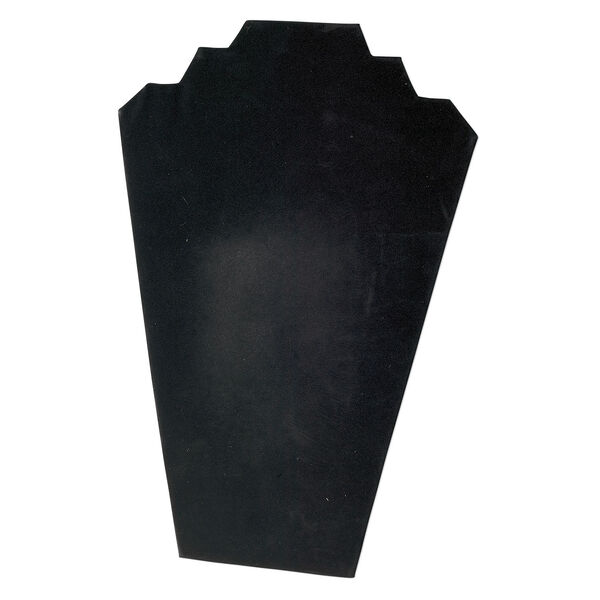 Display, necklace, velvet, black, 12-1/2 x 8-1/4 x 4-3/4 inches easel. Sold individually. image number 0