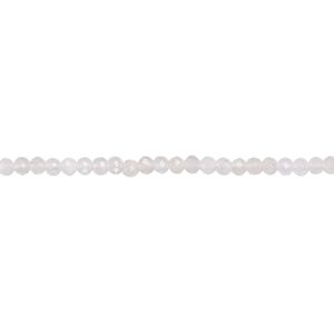 White topaz 1pkg1, faceted round bead natural 12 inch 1.5-2mm