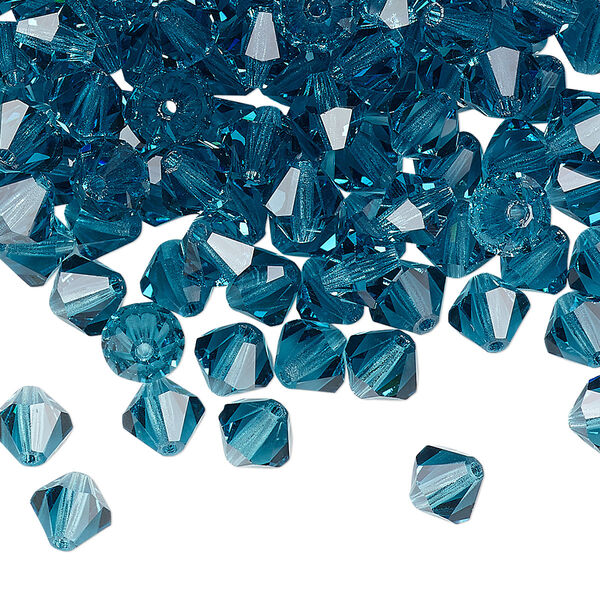 Bead 288pk indicolite, Preciosa Czech crystal 6mm bicone image number 0