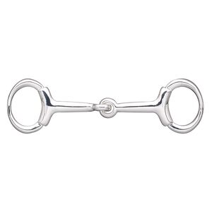 Focal, silver plate "pewter" (zinc-based alloy), 65x18mm snaffle bit. Sold individually.