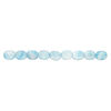 Mother-of-pearl shell 1pkg1, flat oval bead 15 inch aqua blue 23x19mm-24x19mm image number 1