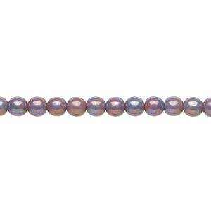 Bead, Czech glass druk, opaque grey half-coated nebula, 4mm round. Sold per 15-1/2" to 16" strand.