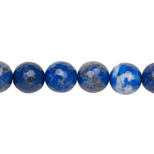 Lapis lazuli 1pkg1, faceted round bead natural 15 inch 10-11mm