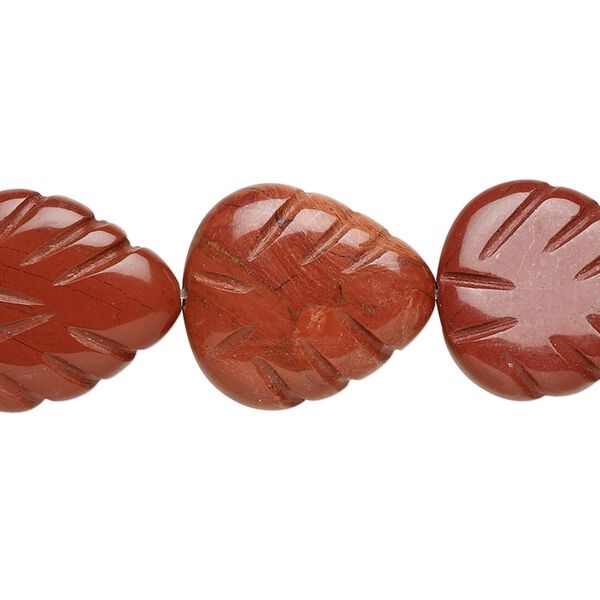 Red jasper 1pkg1, hand-cut carved shell bead natural 15.5-16 inch 20x18mm image number 0