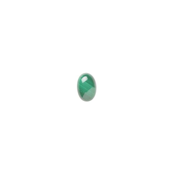 Malachite 1pkg10, calibrated oval cab natural 6x4mm image number 0