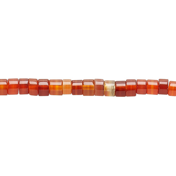 Carnelian 1pkg1, heishi bead C grade, 15.5-16 inch 4x2mm image number 0