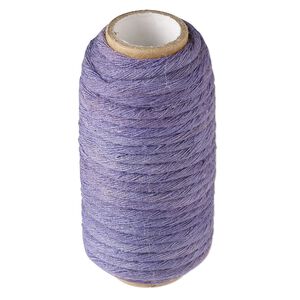 Cord, cotton, indigo, 3mm round. Sold per 10-yard spool.