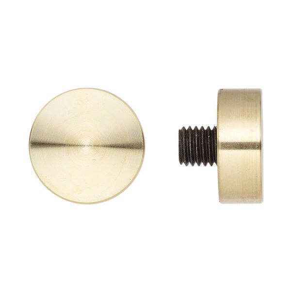 Replacement stamping head, ImpressArt® Ergo-Angle™, brass and steel, 1-1/8 inch round. Sold individually. image number 0