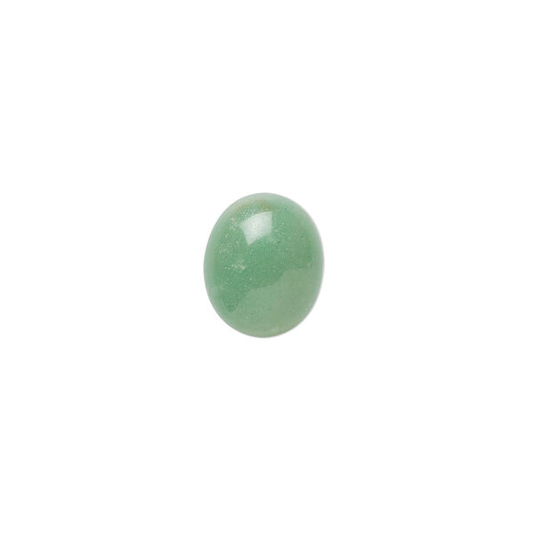 Cab 1pkg10 green aventurine, 12x10mm calibrated oval B grade, natural light to medium image number 0