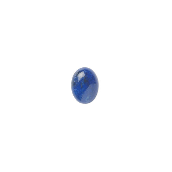 Cabochon, lapis lazuli (natural), 8x6mm calibrated oval, A- grade, Mohs hardness 5 to 6. Sold per pkg of 6. image number 0