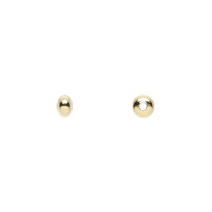 Bead, gold-plated brass, 4.5x3mm saucer. Sold per pkg of 100.