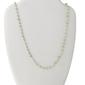 Necklace, chrysoprase (natural) and gold-finished sterling silver, 3.5-4mm hand-cut faceted rondelle, 18 inches with S-hook clasp. Sold individually.